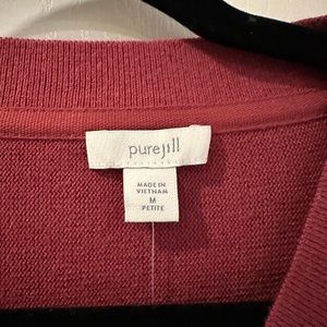 JJill sweater medium petite - color Gojiberry